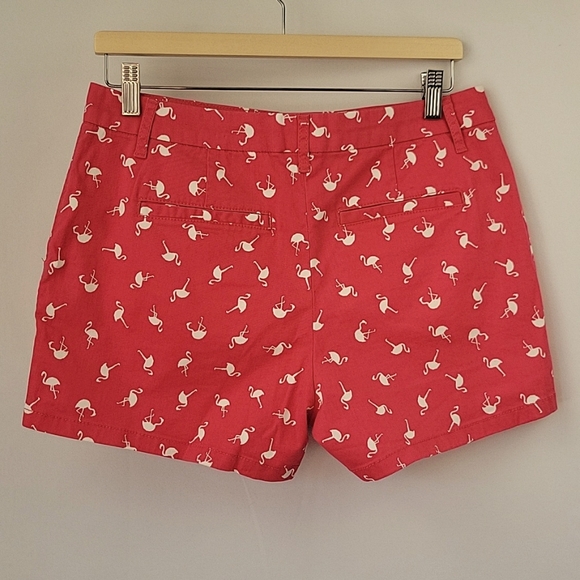 Elle Hot Pink Shorts with White Flamingo Print Size 4 - Picture 3 of 15